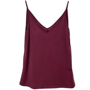 BP Nordstrom Burgundy double V neck spaghetti top size XS